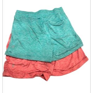 Born Primitive Teal and Coral Athletic Shorts